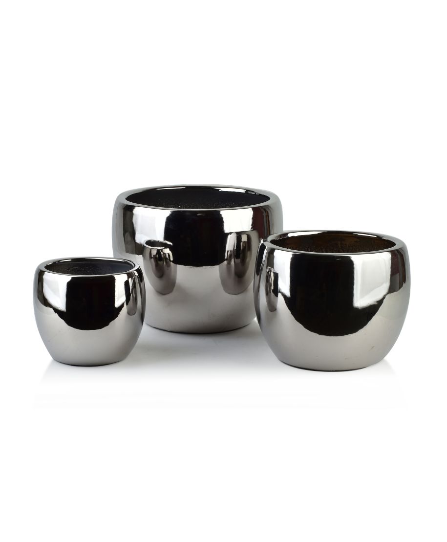 NEVA SILVER Komplet 3 osłonek ceramicznych 37x29,5/28x24,5/20,5x19,5cm