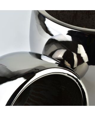 NEVA SILVER Komplet 3 osłonek ceramicznych 37x29,5/28x24,5/20,5x19,5cm