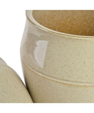NEVA BEIGE Komplet 2 osłonek ceramicznych 30,5x30,5x30,5cm/20,5x20,5x23cm