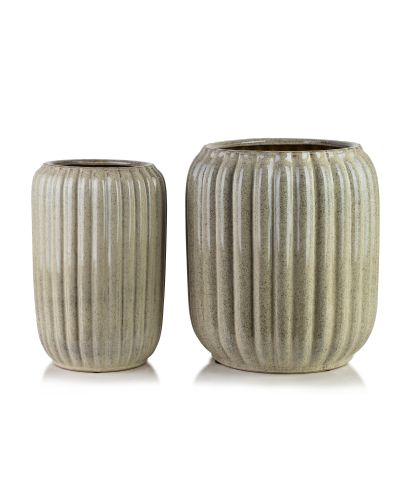 NEVA BEIGE Komplet 2 osłonek ceramicznych 40x40x44/28x28x40,5cm BIG