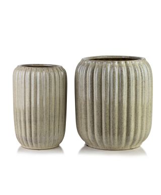 NEVA BEIGE Komplet 2 osłonek ceramicznych 40x40x44/28x28x40,5cm BIG