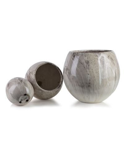 NEVA MARBLE Komplet 3 osłonek ceramicznych 42,5x42,5x39/28x28x27/20x20x19cm BIG