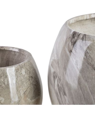 NEVA MARBLE Komplet 3 osłonek ceramicznych 42,5x42,5x39/28x28x27/20x20x19cm BIG