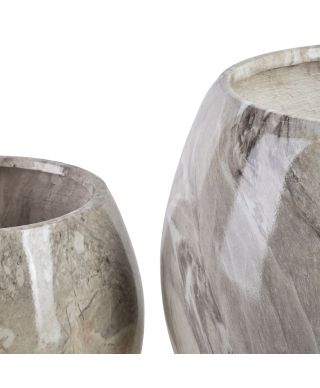 NEVA MARBLE Komplet 3 osłonek ceramicznych 42,5x42,5x39/28x28x27/20x20x19cm BIG