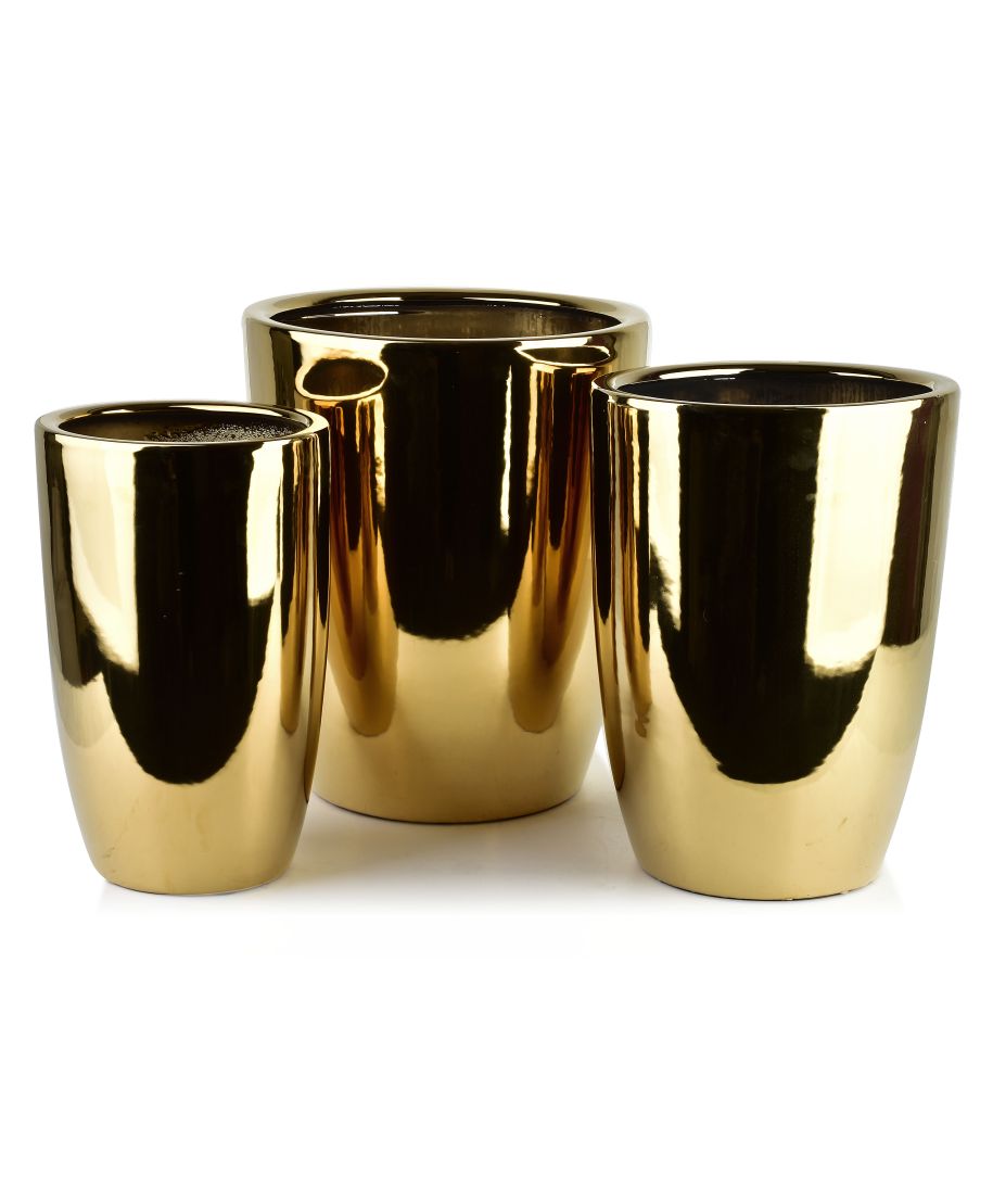 NEVA GOLD Komplet 3 osłonek ceramicznych 37X37X45,5/30,5X30,5X42,5/24X24X40cm BIG