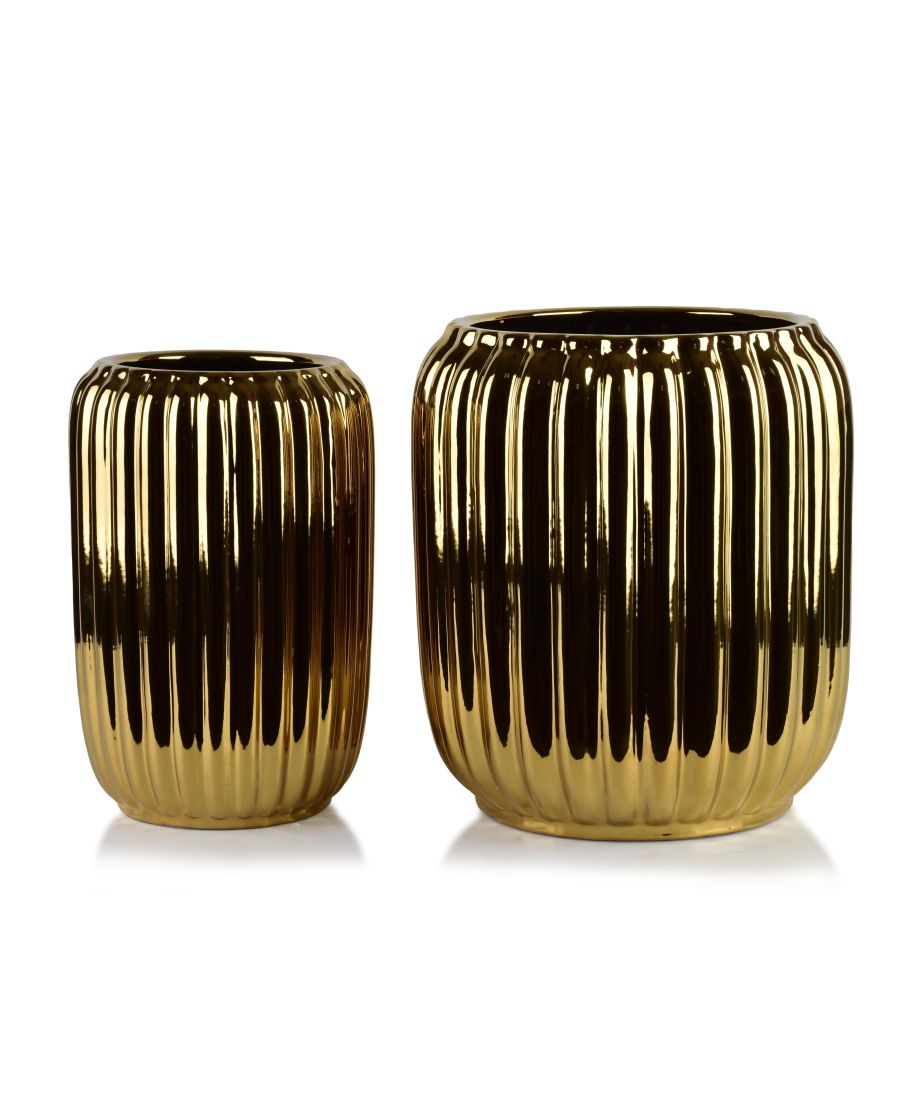 NEVA GOLD Komplet 2 osłonek ceramicznych 40x40x44cm 28x28x40,5cm BIG