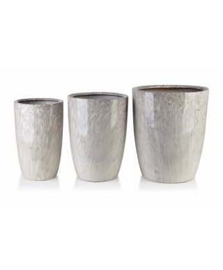 NEVA MARBLE Komplet 3 osłonek ceramicznych 37x37x45,5cm 30,5x30,5x42,5cm 24x24x40cm BIG