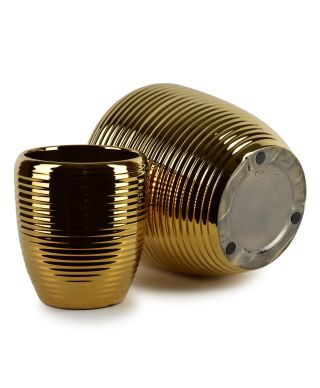 NEVA Komplet 2 osłonek ceramicznych Gold 30,5x30,5x30,5cm 20,5x20,5x23cm