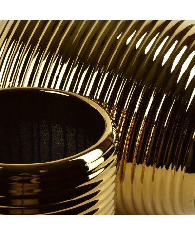 NEVA Komplet 2 osłonek ceramicznych Gold 30,5x30,5x30,5cm 20,5x20,5x23cm