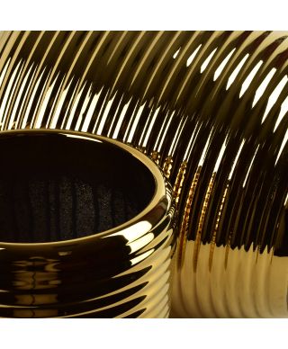 NEVA Komplet 2 osłonek ceramicznych Gold 30,5x30,5x30,5cm 20,5x20,5x23cm