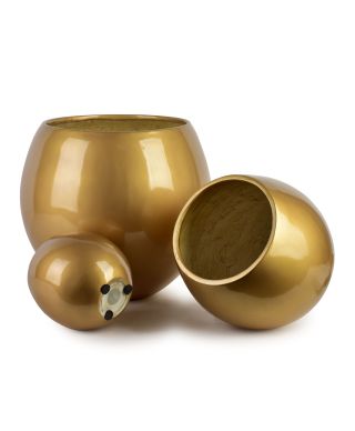 NEVA GOLD Komplet 3 osłonek ceramicznych 42,5x42,5x39cm 28x28x27cm 20x20x19cm BIG