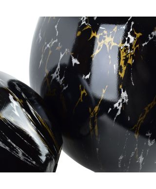 NEVA MARBLE Komplet 3 osłonek ceramicznych 42,5x42,5x39cm 28x28x27cm 20x20x19cm BIG