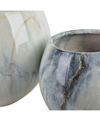 NEVA MARBLE Komplet 3 osłonek ceramicznych 42,5x42,5x39cm 28x28x27cm 20x20x19cm BIG