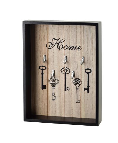 STACY Skrzynka na klucze 22x5x28,5cm otwarta czarna HOME
