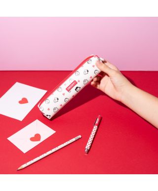 Snoopy Love Season - zestaw piórnika z długopisem i ołówkiem