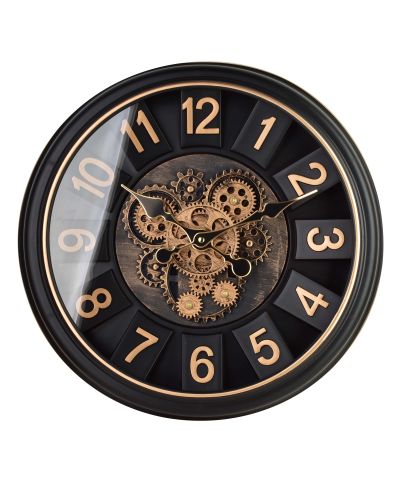 RAMSEY Zegar 45cm z ruchomym mechanizmem 45x45x7cm