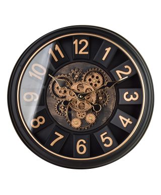 RAMSEY Zegar 45cm z ruchomym mechanizmem 45x45x7cm