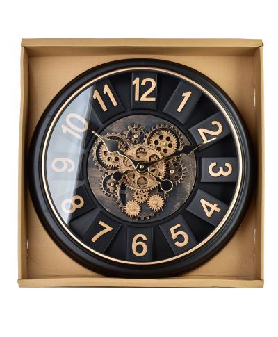 RAMSEY Zegar 45cm z ruchomym mechanizmem 45x45x7cm