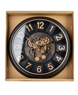 RAMSEY Zegar 45cm z ruchomym mechanizmem 45x45x7cm