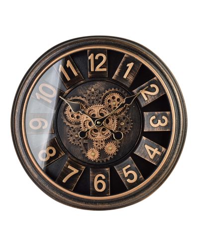 RAMSEY Zegar 45cm z ruchomym mechanizmem 45x45x7cm