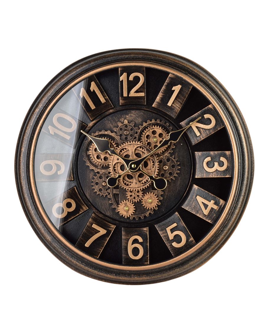 RAMSEY Zegar 45cm z ruchomym mechanizmem 45x45x7cm