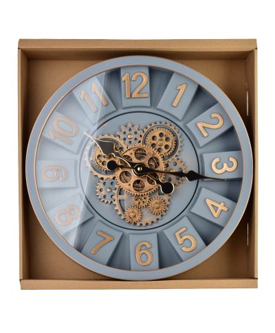 RAMSEY Zegar 40cm z ruchomym mechanizmem 40x40x7cm