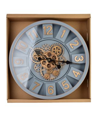 RAMSEY Zegar 40cm z ruchomym mechanizmem 40x40x7cm