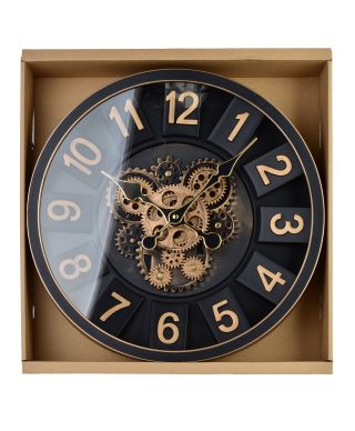 RAMSEY Zegar 40cm z ruchomym mechanizmem 40x40x7cm