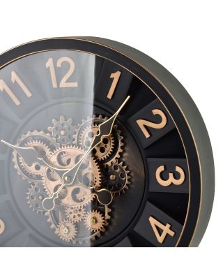 RAMSEY Zegar 40cm z ruchomym mechanizmem 40x40x7cm