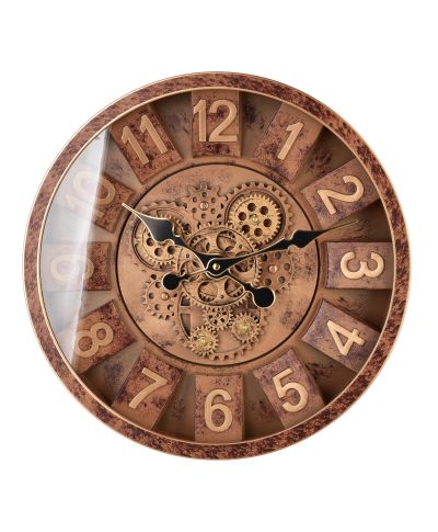 RAMSEY Zegar 40cm z ruchomym mechanizmem 40x40x7cm