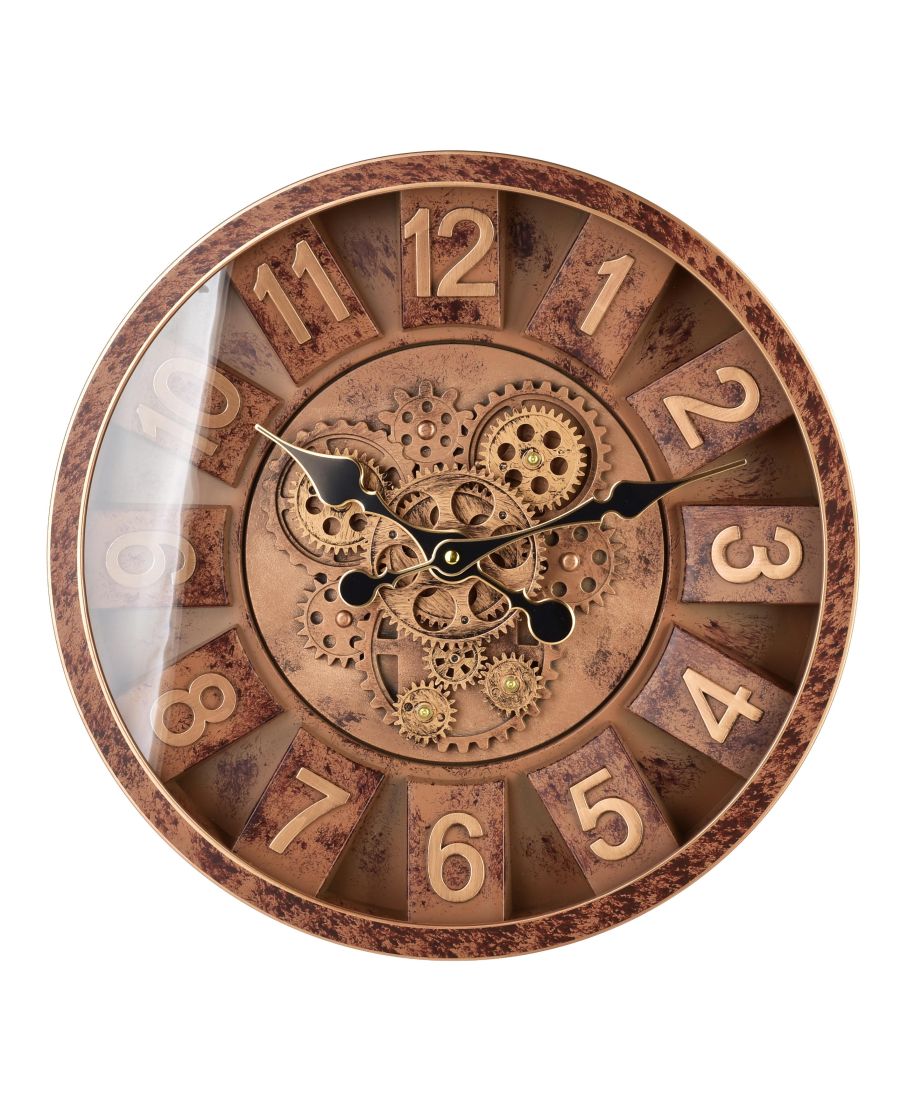 RAMSEY Zegar 40cm z ruchomym mechanizmem 40x40x7cm