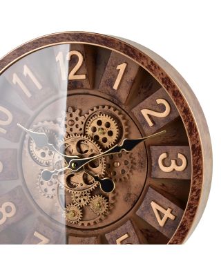 RAMSEY Zegar 40cm z ruchomym mechanizmem 40x40x7cm