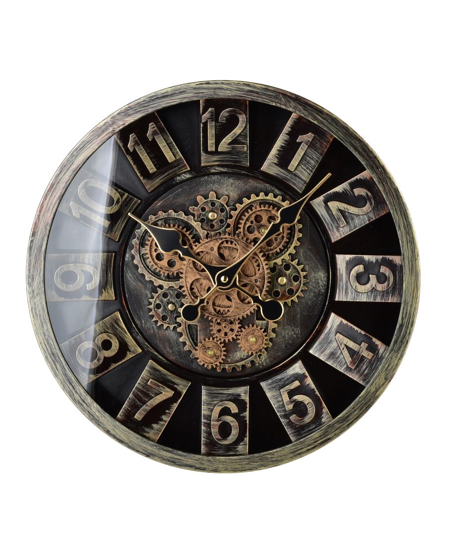 RAMSEY Zegar 40cm z ruchomym mechanizmem 40x40x7cm