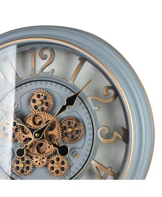 RAMSEY Zegar 45cm z ruchomym mechanizmem 45x45x7cm