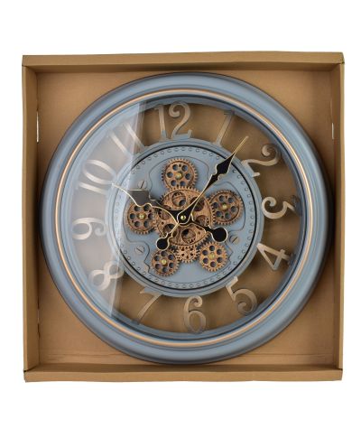 RAMSEY Zegar 45cm z ruchomym mechanizmem 45x45x7cm