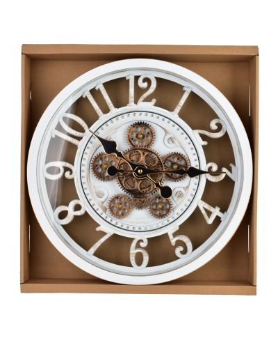 RAMSEY Zegar 40cm z ruchomym mechanizmem 40x40x7cm