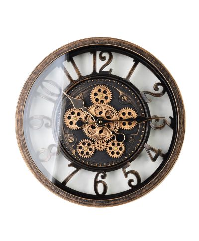 RAMSEY Zegar 40cm z ruchomym mechanizmem 40x40x7cm