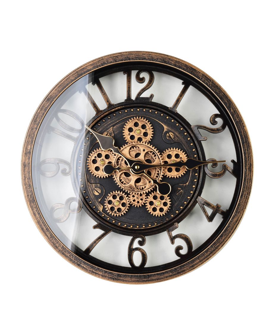 RAMSEY Zegar 40cm z ruchomym mechanizmem 40x40x7cm