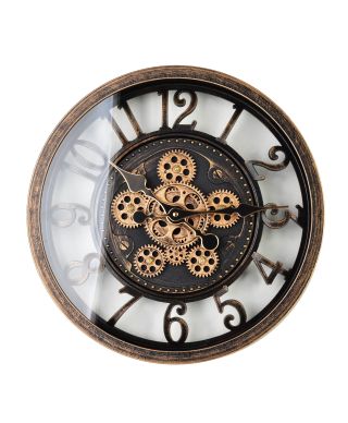 RAMSEY Zegar 40cm z ruchomym mechanizmem 40x40x7cm