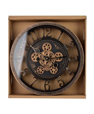 RAMSEY Zegar 40cm z ruchomym mechanizmem 40x40x7cm