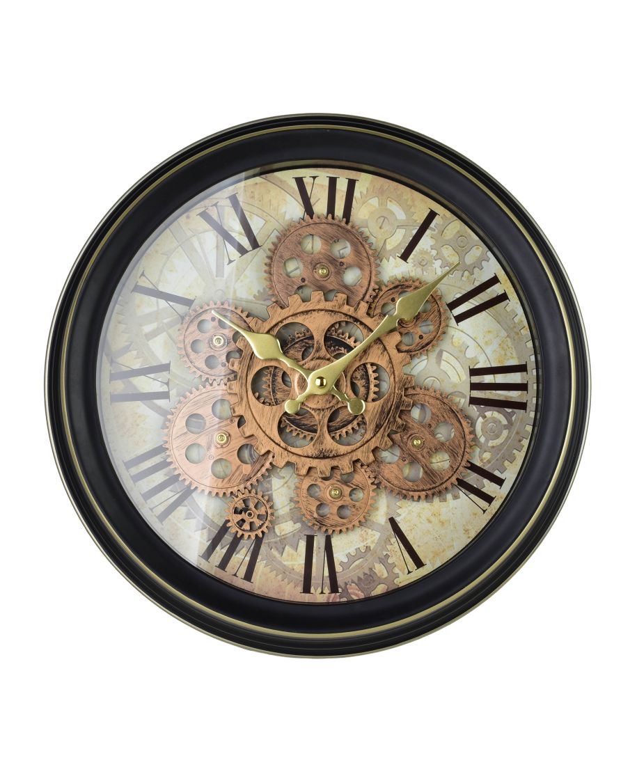 RAMSEY Zegar 35cm z ruchomym mechanizmem 35x35x7cm