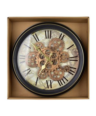 RAMSEY Zegar 35cm z ruchomym mechanizmem 35x35x7cm