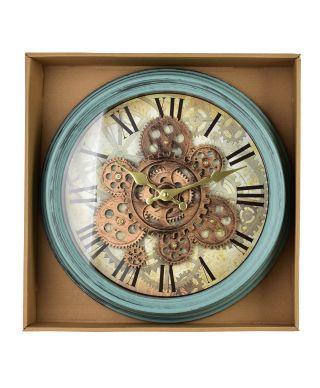 RAMSEY Zegar 35cm z ruchomym mechanizmem 35x35x7cm