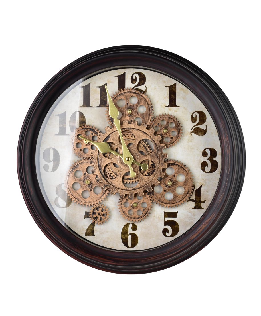 RAMSEY Zegar 35cm z ruchomym mechanizmem 35x35x7cm