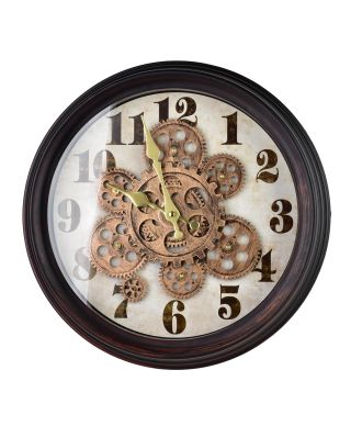 RAMSEY Zegar 35cm z ruchomym mechanizmem 35x35x7cm