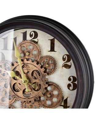 RAMSEY Zegar 35cm z ruchomym mechanizmem 35x35x7cm