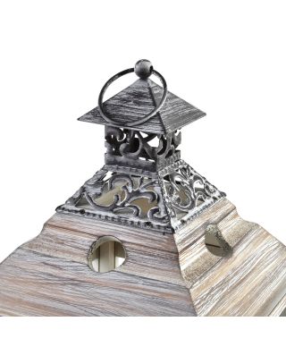 LEVI Komplet 2 latarni 20x20x51cm/14x14x34cm