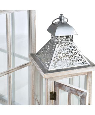 LEVI Komplet 2 latarni 25x25x67/16x16x43cm