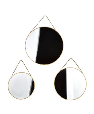 ALEXIA Komplet 3 luster 28/24/19cmna łańcuszku złote