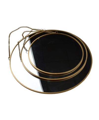 ALEXIA Komplet 3 luster 28/24/19cmna łańcuszku złote